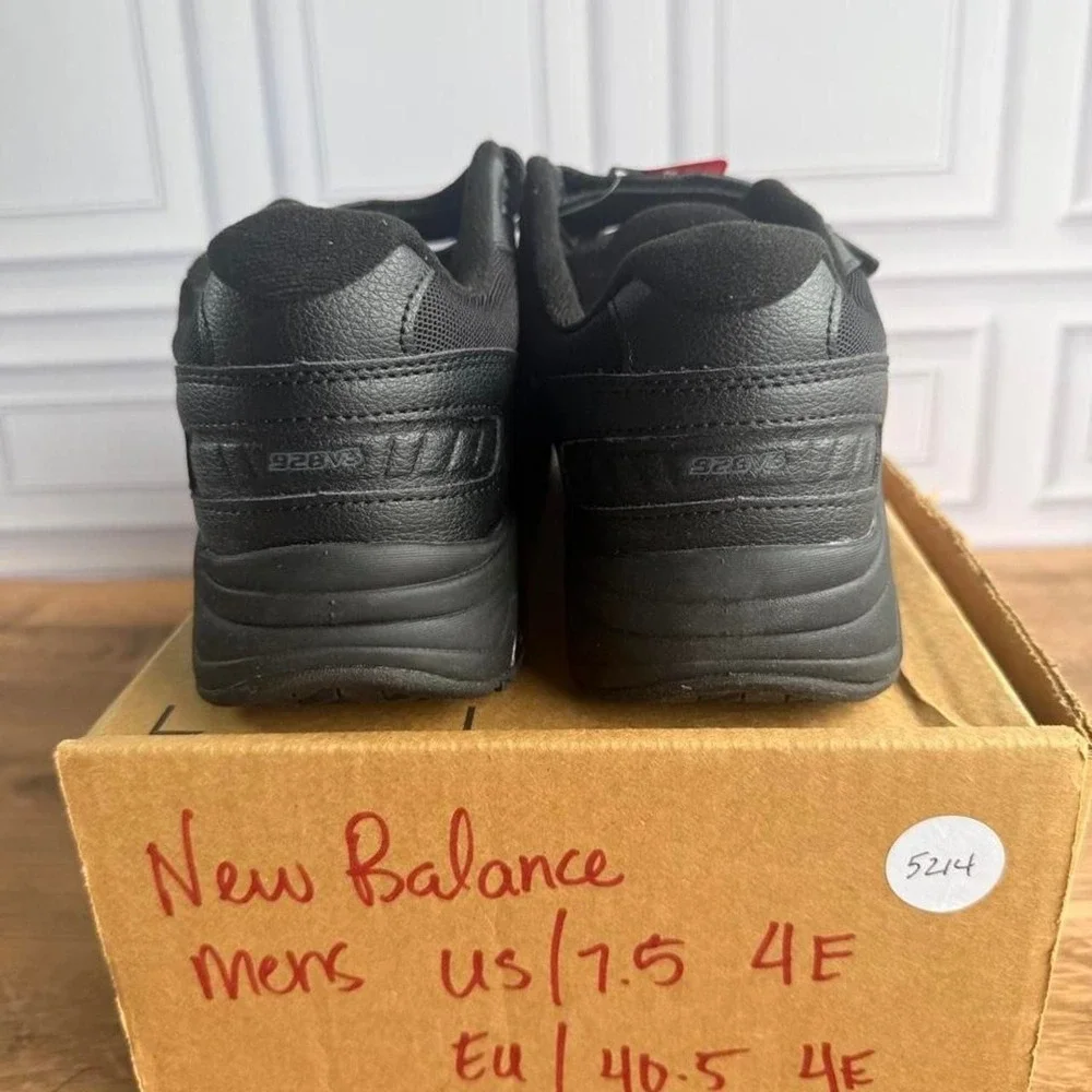 New Balance 574 black trainers, Size US 7.5 4E wide